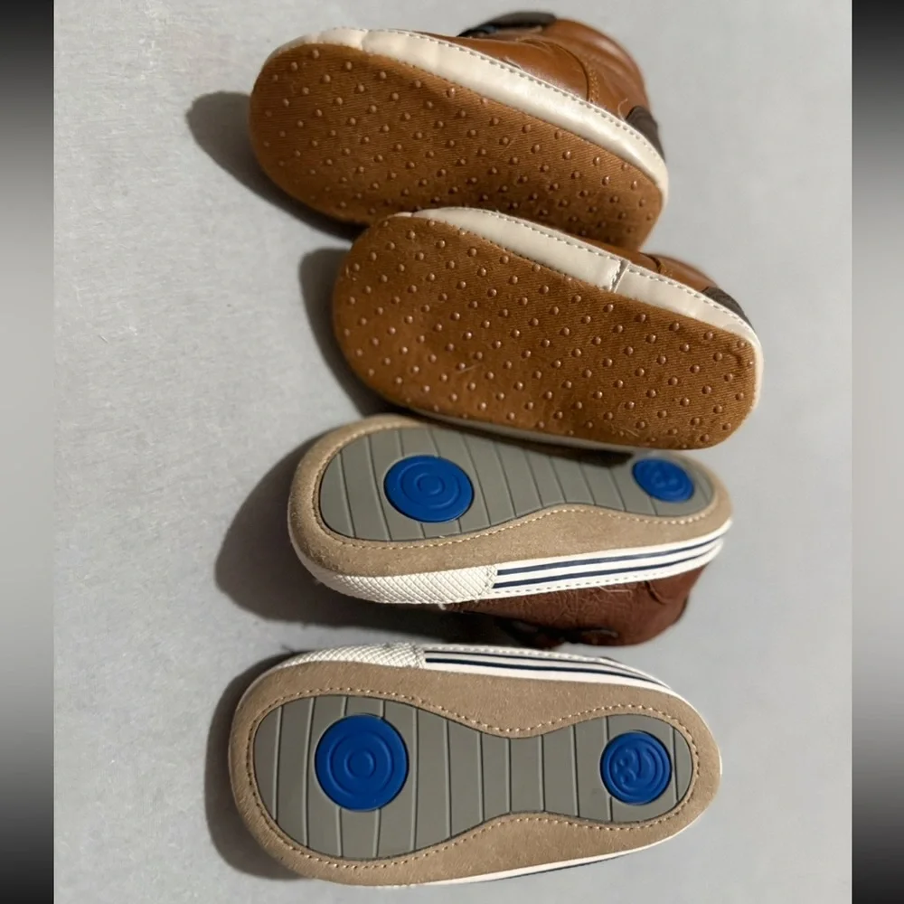 2pc 18-24month Baby Shoes Bundle - Brown